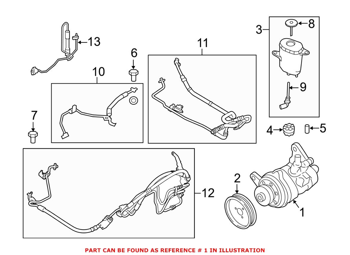 BMW Power Steering Pump - Front 32416776172